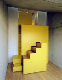 Yellow Stairs - staircase, cupboard and homeoffice