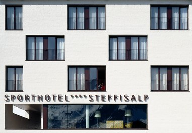Sporthotel Steffisalp - detail of facade