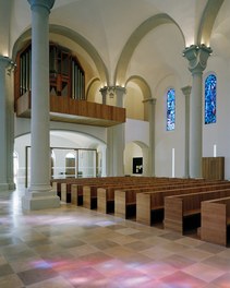 Parish Church Götzis - incidence of light through stained-glass windows