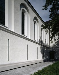 Parish Church Götzis - soth facade with old and new windows