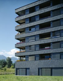 Housing Estate and Shopping Center - detail of facade