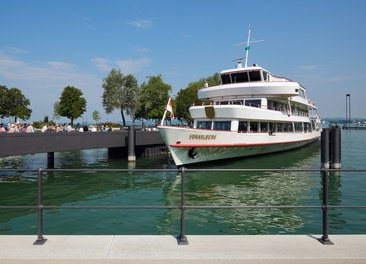 Harbor Bregenz - landing stage with "Vorarlberg"