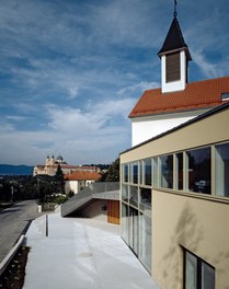 Parish Church Melk - view with Monastery Melk