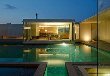 Bathhouse - pool in the evening