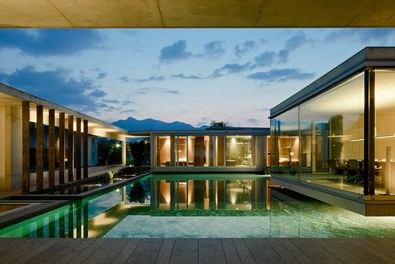 Bathhouse - pool in the evening