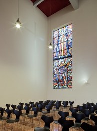 Parish Church St. Gebhard - cross and stained-glass window