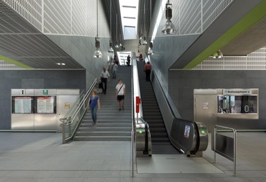 U2 Underground  Station Aspern - ascent to platforms