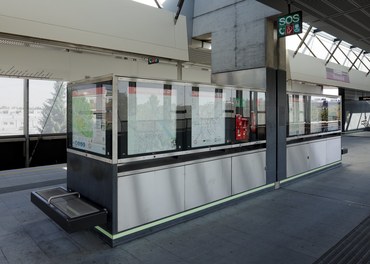 U2 Underground  Station Donauspital - information terminal