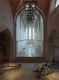 Dominikanerkirche - main space with exhibition Manfred Wakolbinger