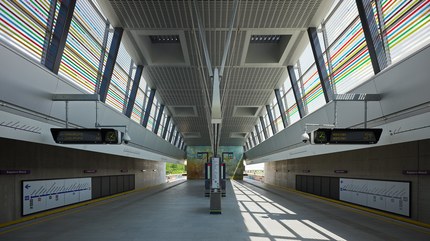 U2 Underground  Station Aspern Nord - platform