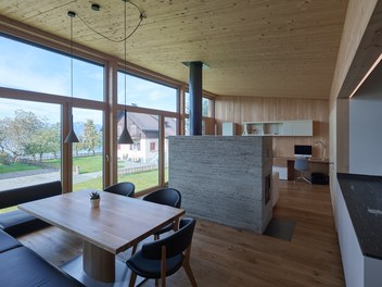 House in Übersaxen - living-dining room