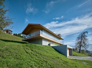 Residence D - view from northwest with closed shutters