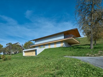 Residence D - view from southwest with closed shutters