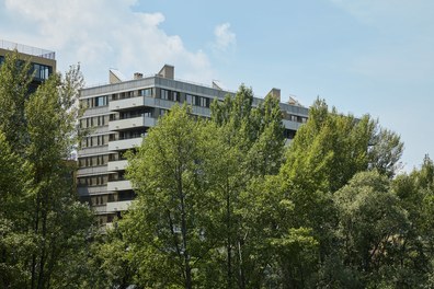 Housing Complex Laend Yard - view from river