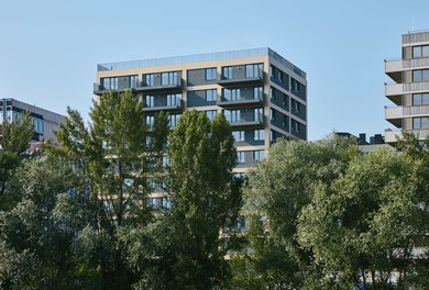 Housing Complex Laend Yard - view from river