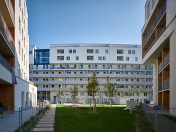 Housing Complex Florasdorf - backside with entrance